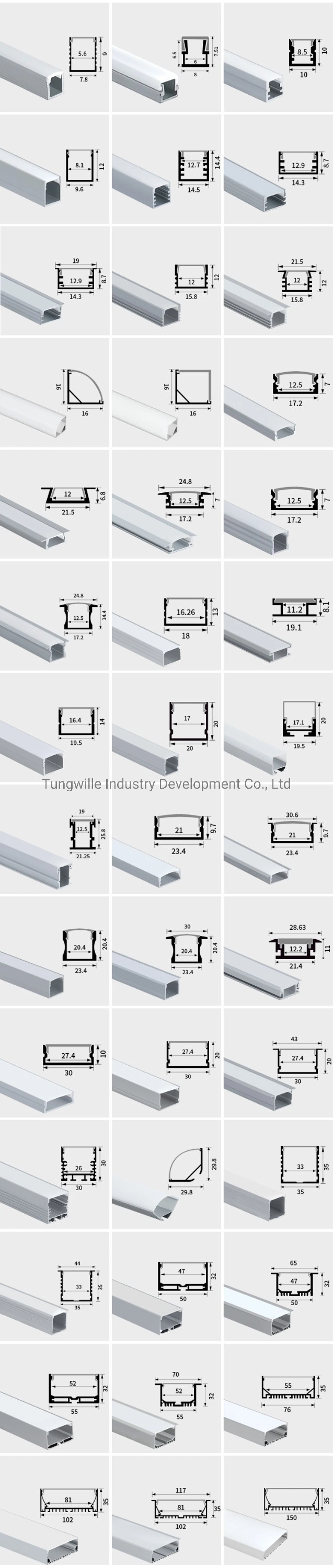 Waterproof High Grade Aluminum LED Profile for Outdoor Driveway LED Lighting China Manufacturer