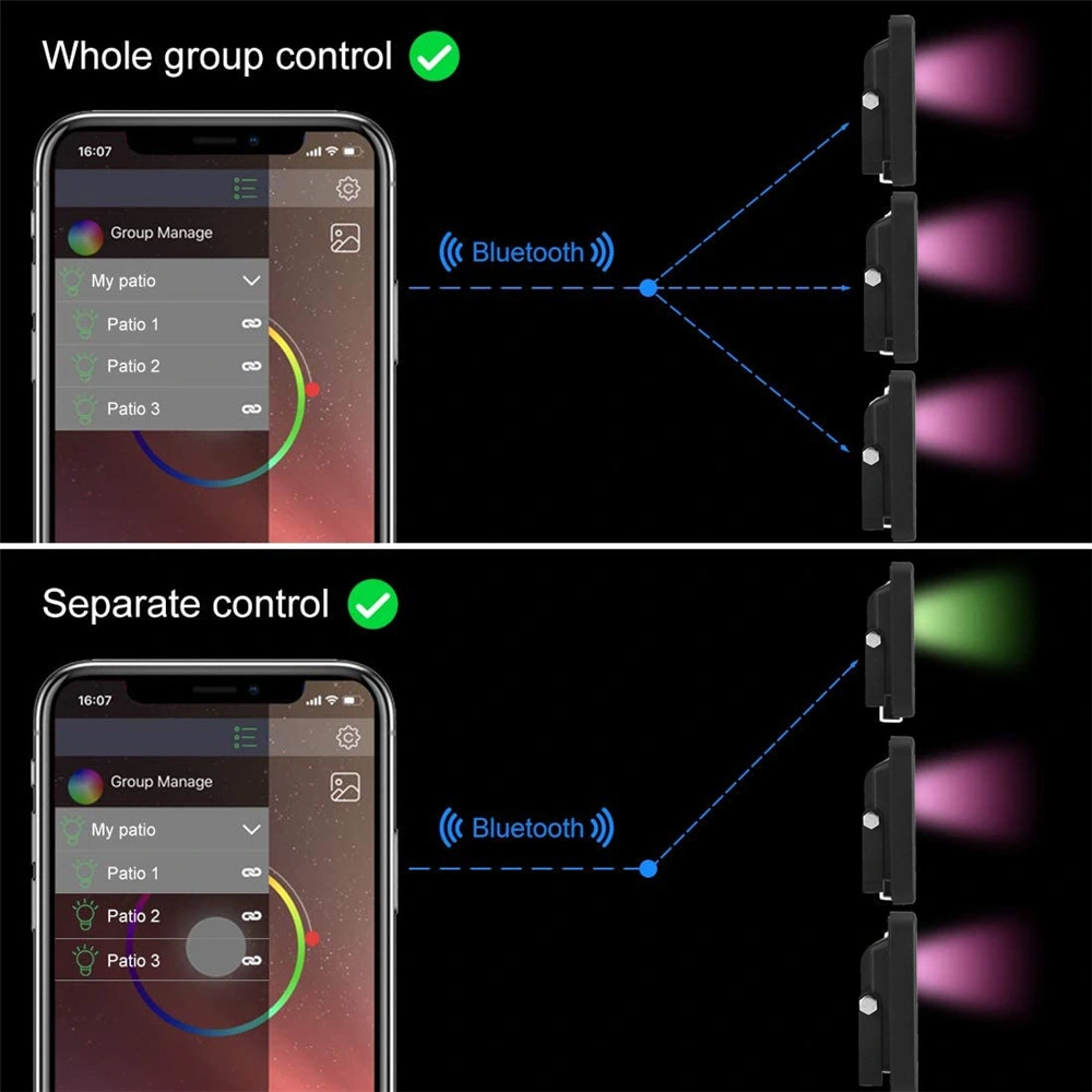 APP Colors Changing RGB Outdoor Flood Light Smart Landscape Lights