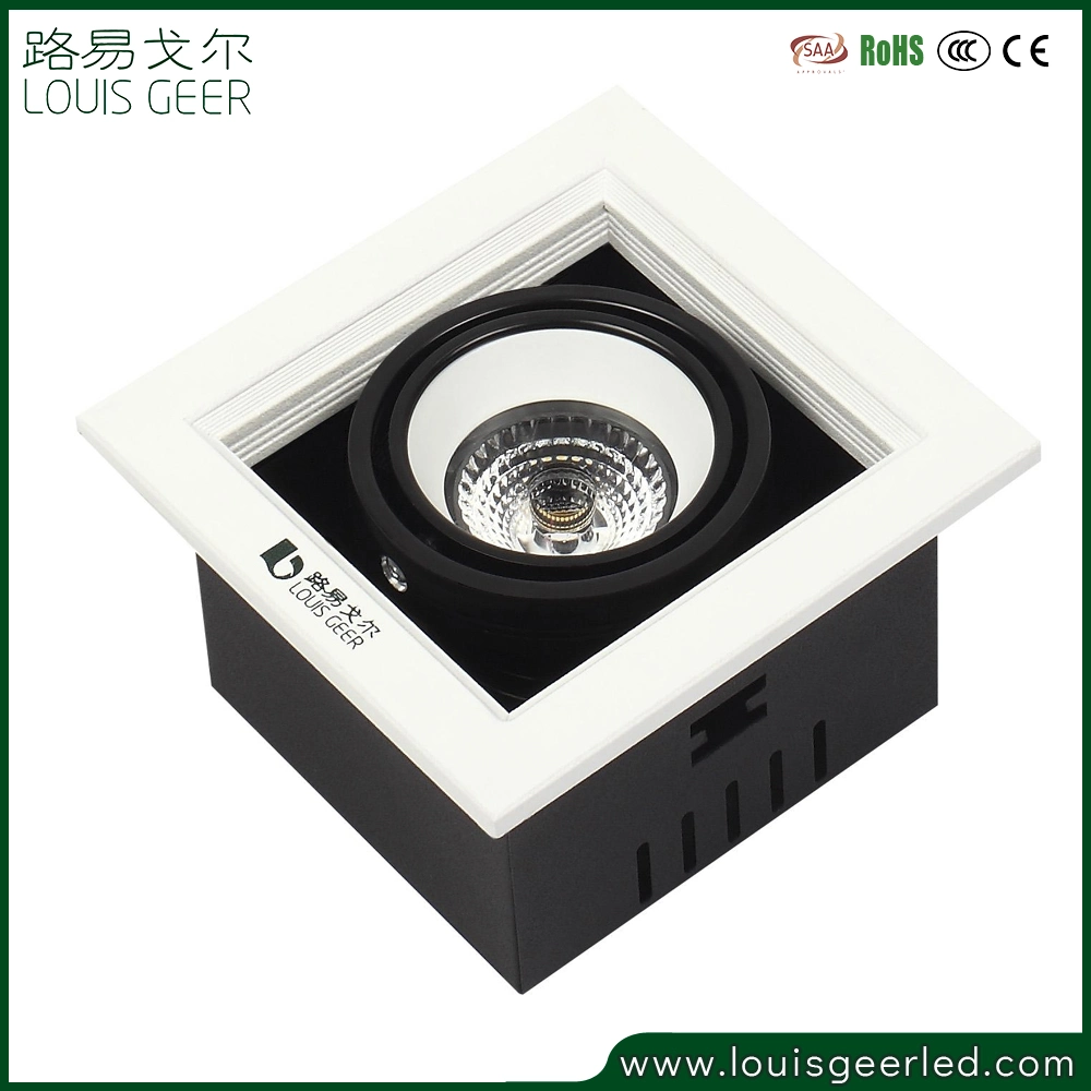 Adjustable Recessed Anti-Glare LED COB Grille Grid Spotlight