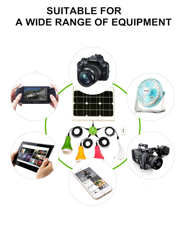 High Power Solar Home Lighting System Solar Lighting Kits with 3PCS Solar Lamps Global Sunrise