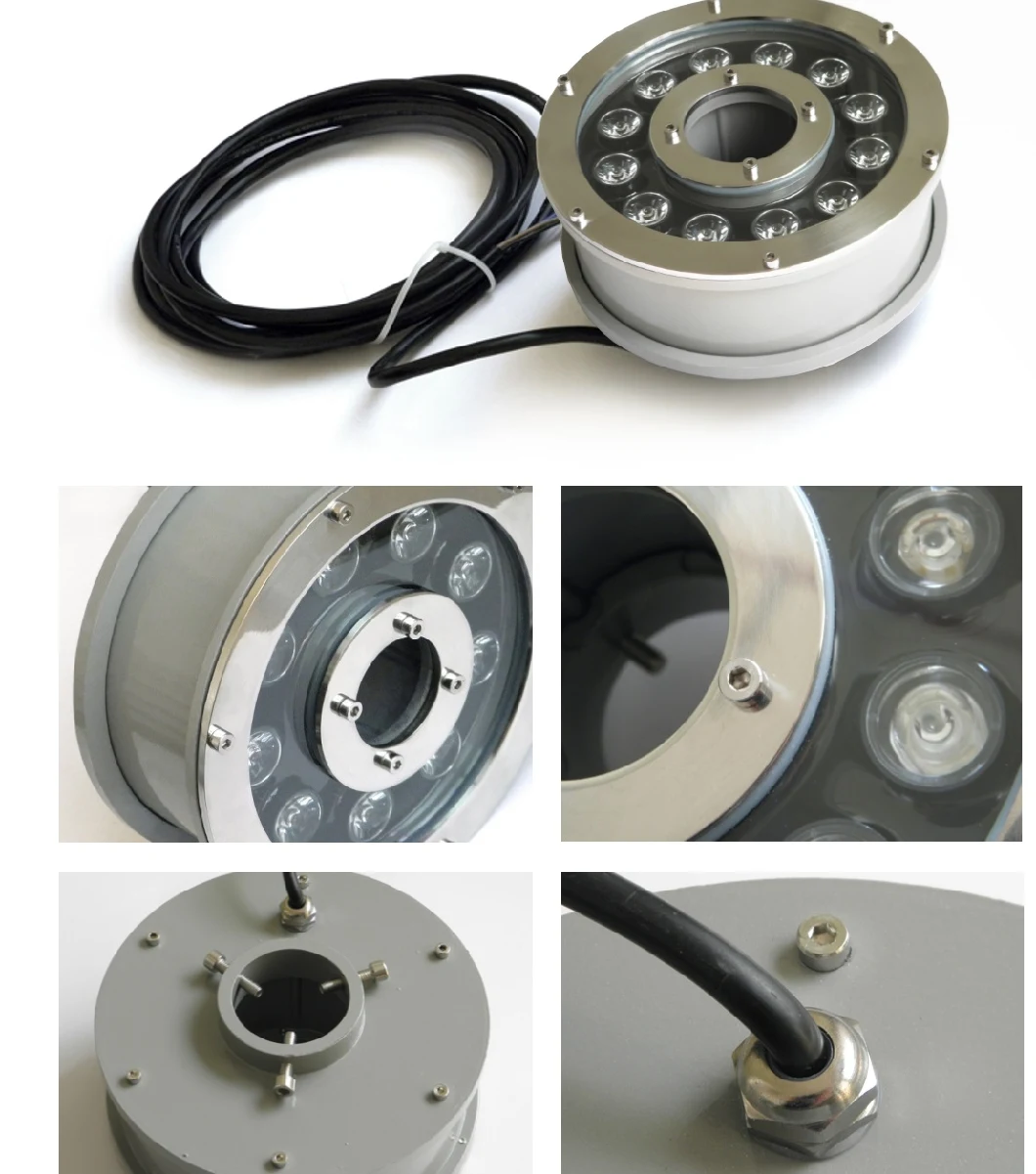 36W LED Fountain Light Ring, 316ss LED Underwater Lighting 36W Fountain Light