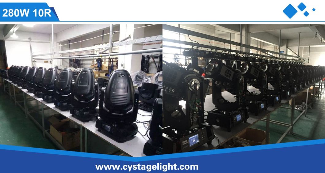 Professional Show/Stage Lighting 280W 10r Beam/Spot/Wash Moving Head Lighting