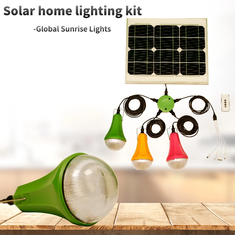 Solar Indoor Home Lighting Systems 15W 30W Solar Lighting Kit with 3LED Sre-88g-3