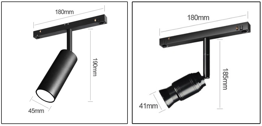 New Magnetic Attraction Combination Lighting LED Track Light Aluminum Track Lighting Rail Spotlights