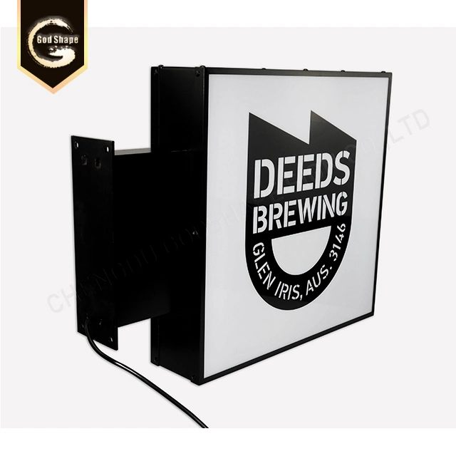 External Advertising LED Lighting Board Squarewall Mounted Light Box Signs for Bar Light Box Sign