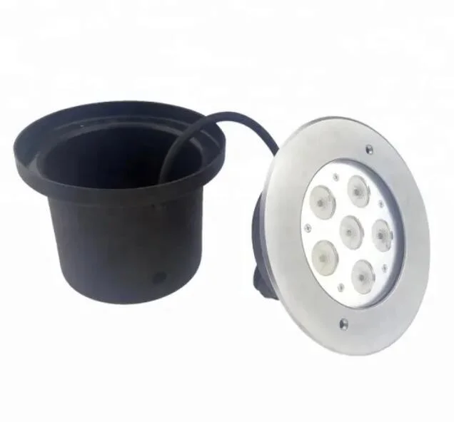 IP67 Outdoor Channel Light 6W Recessed Round LED Underground Waterproof Light