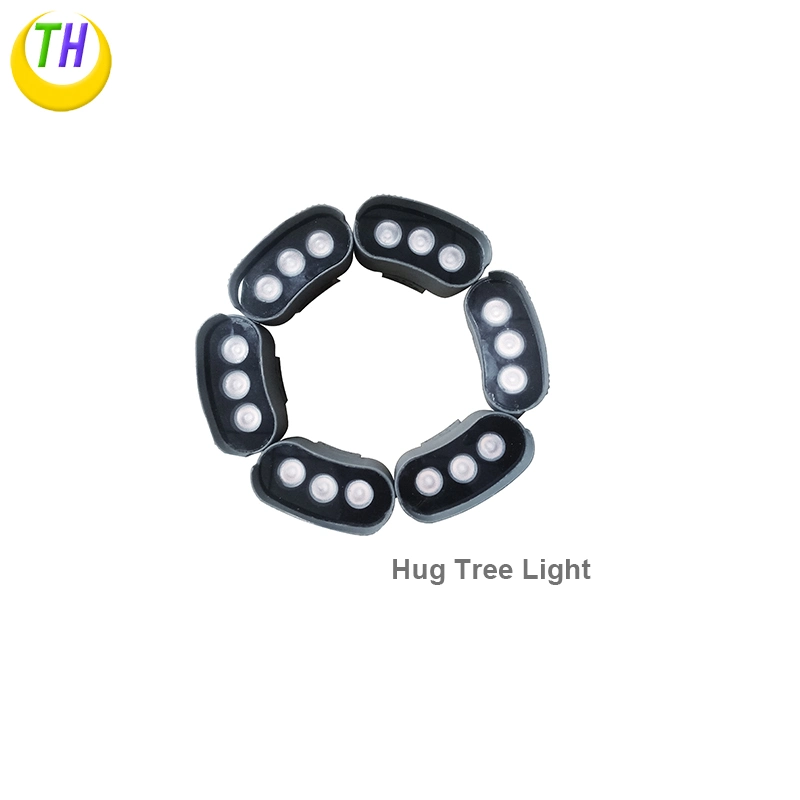 Durable Color Changing LED Palm Tree Ring Light LED Hug Tree Light for Seaside Landscape