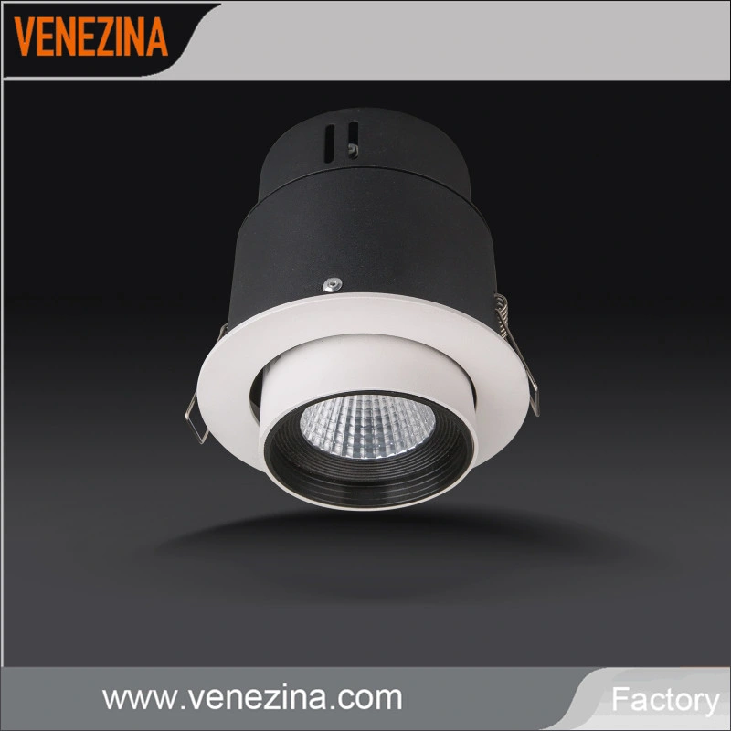 Commercial LED Lighting Adjustable 358 Degree Rotating COB LED Downlight Around Vertical Axis