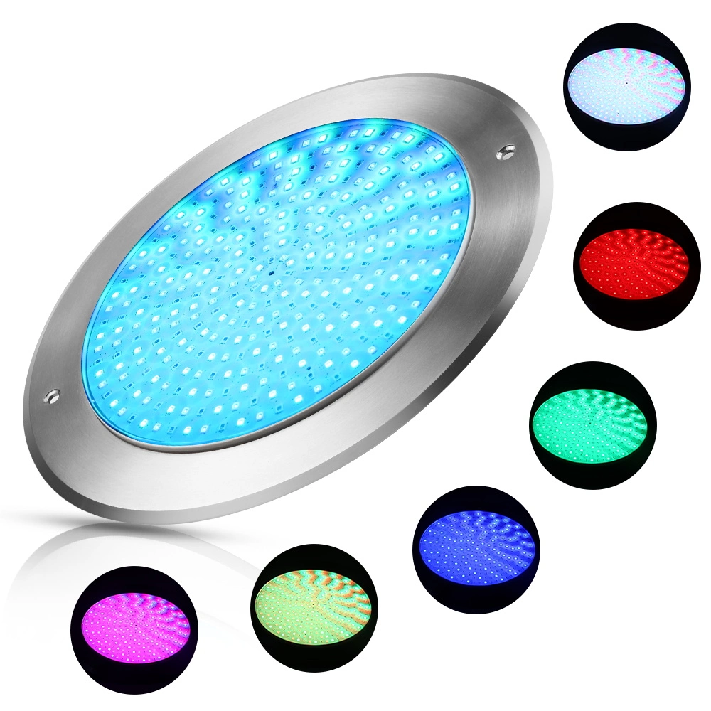 2018 Newest 8mm Thickness 8W 12V RGB Stainless Steel Swimming Pool Light IP68 LED Underwater Lighting Private Mode