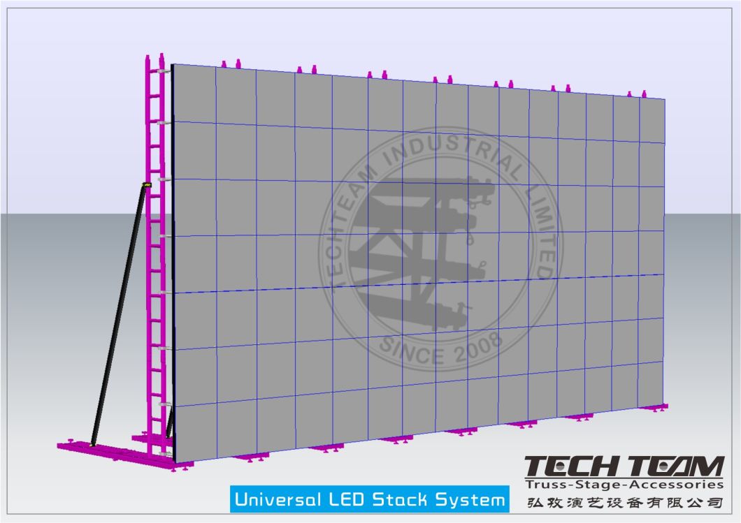 Outdoor Indoor Safety Ground Support Stand Set Universal LED Wall Ground Stack System