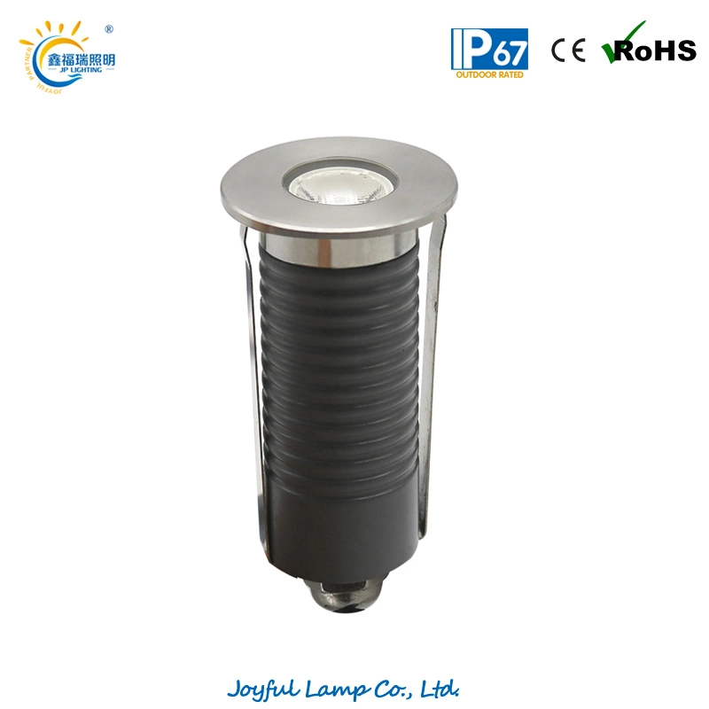 IP67 Mini LED Underground Light Outdoor Floor Light 1W 2W LED Deck Light Underground LED Underground Stair Light LED Stair Light with Stainless Steel Front Cover