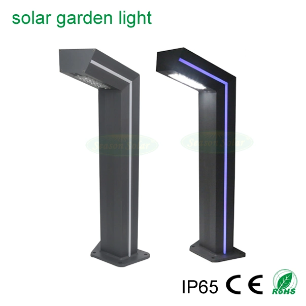 Bright Lighting Ce Outdoor Solar Bollard Path Lighting with Green Accent LED Lighting