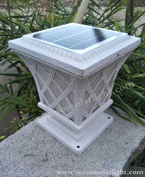 2-in-1 LED Lighting Lamp Outdoor Solar Power Pillar Lamp for Garden Landscape Lighting