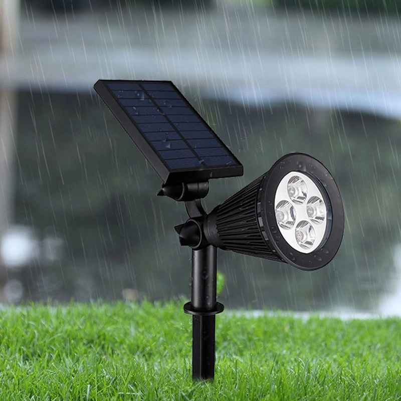 Solar LED Light Adjustable Solar Spotlight In Ground IP65 Waterproof Landscape Wall Light Outdoor Lighting
