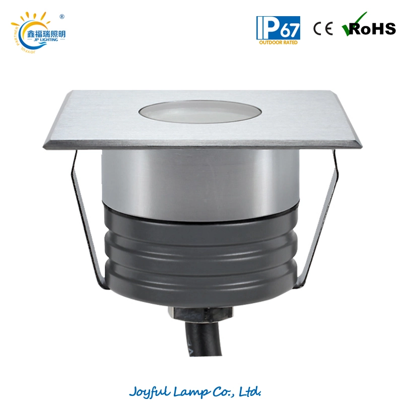 1W 2W 3W LED Underground Lights Thin LED Step Lights Recessed Floor Lights Recessed LED Desk Lamps Square Underground Lights for Architectural, Landscape Lighting