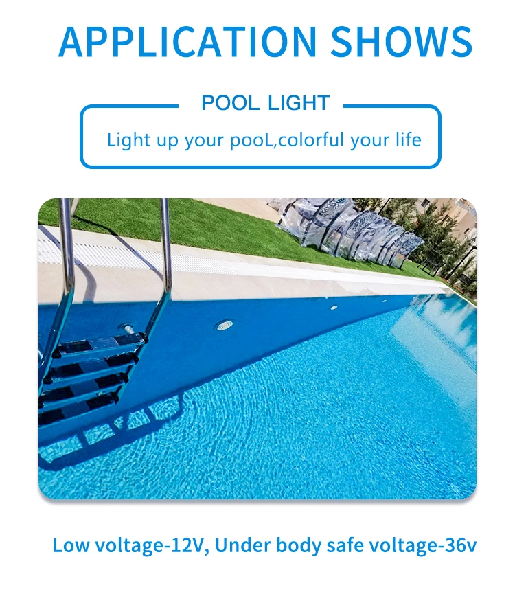 160mm DC12V 8mm Thickness 316ss Resin Filled LED Underwater Pool Lights