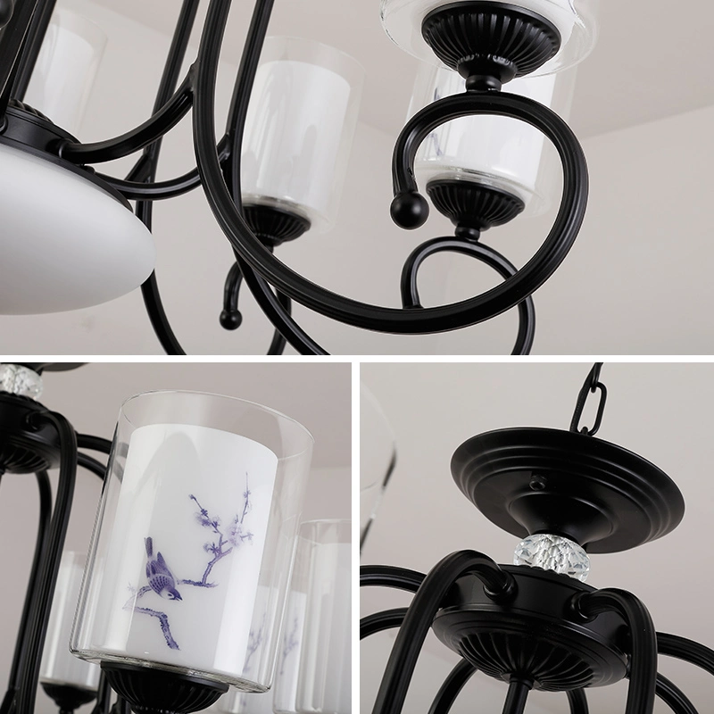 Black Wrought Iron Lighting Fixtures for Home Lighting (WH-CI-100)