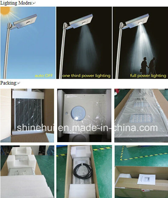 IP65 Waterproof Outdoor Lamp Lighting Integrated Street Light Solar Panel LED Street Lights for Garden
