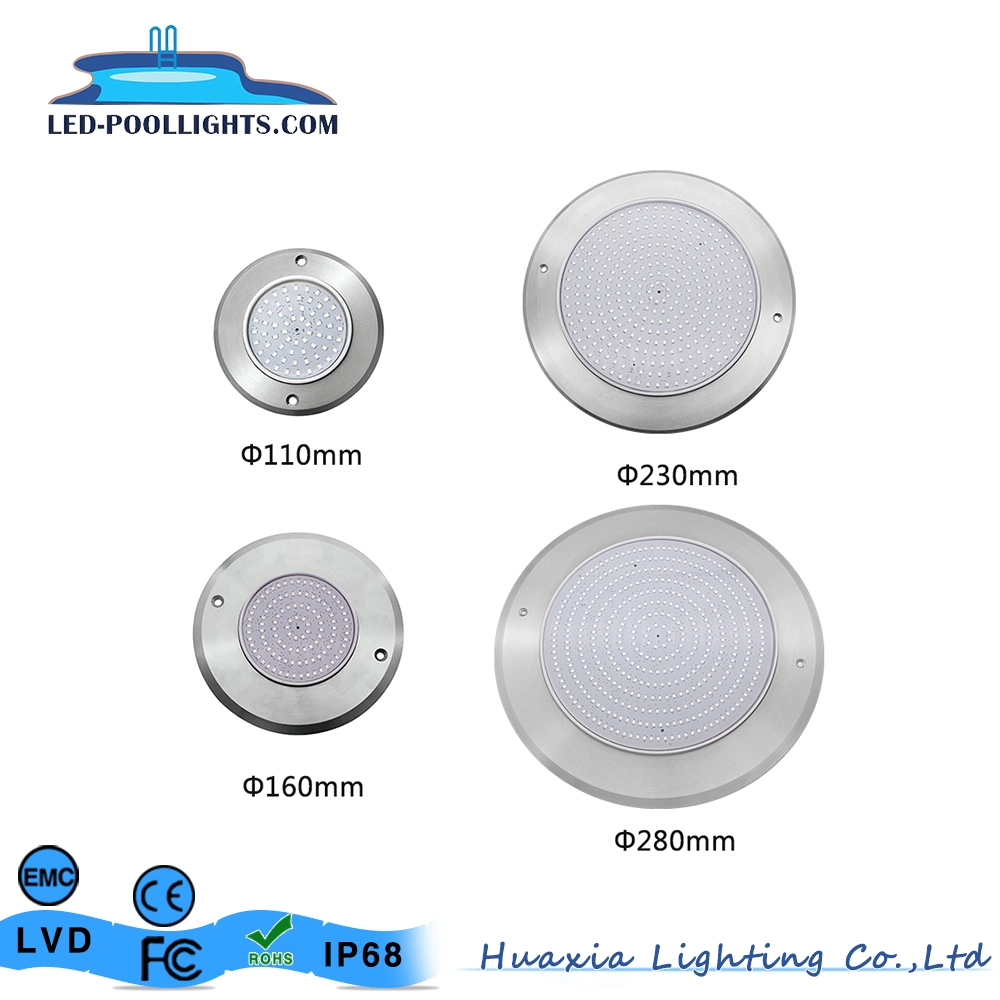 6W/8W/18W/24W/35W Multi-Color 316ss Underwater LED Pool Lighting with External Control