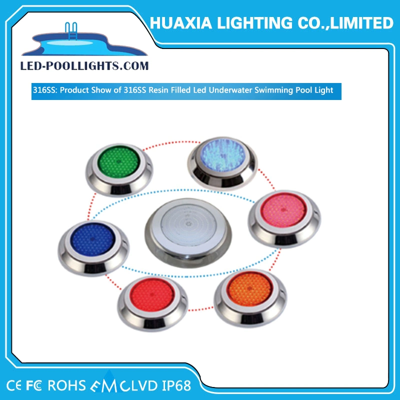 Surface Mounted IP68 Stainless Steel LED Swimming Pool Light LED Underwater Light