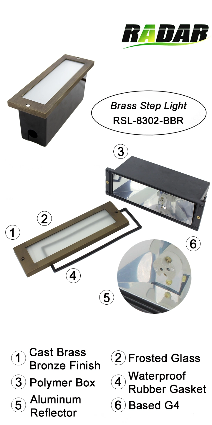 Case Brass LED Lighting Fixture Landscape Light Step Light Garden Light Floodlight IP65