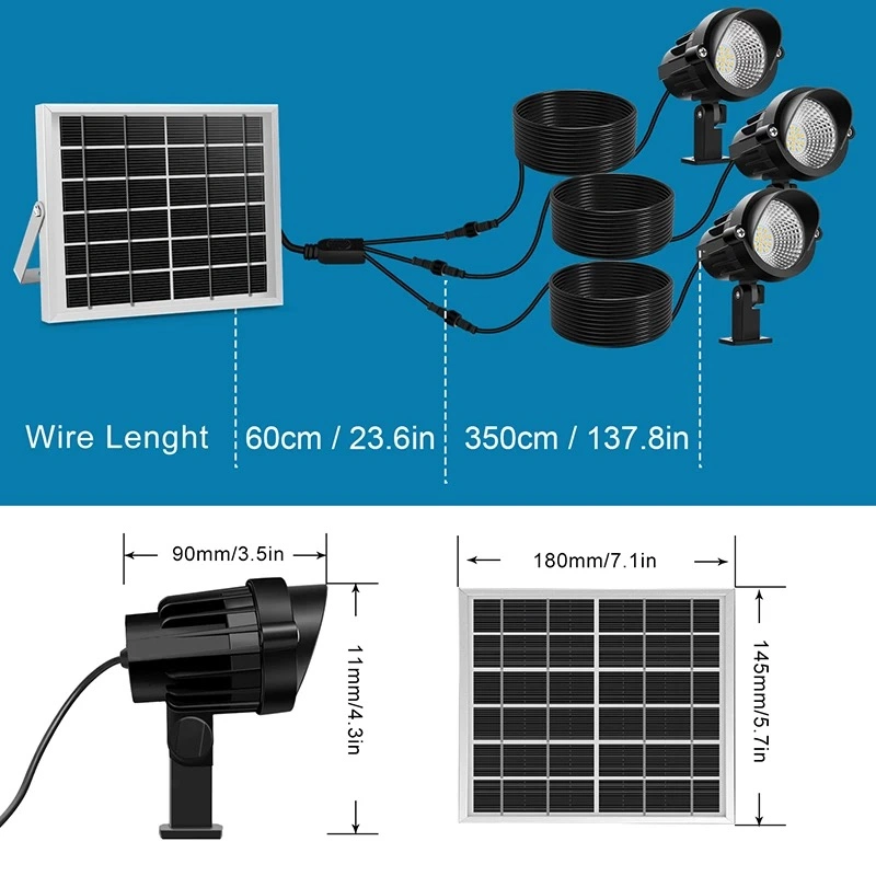 Heap Stainless Steel Glass 10 Packs Solar Landscape Lights, Outdoor Pathway Lights LED Pole Light Solar LED Lawn Light