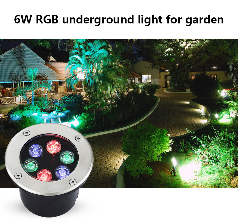 Recessed Floor Round LED Deck Garden Inground Buried Underground Light