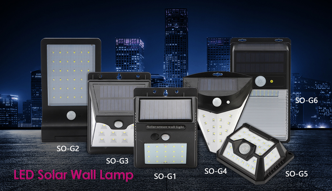 Smart LED Lighting Solar Garden Wall Lamp for Outdoor/External Using