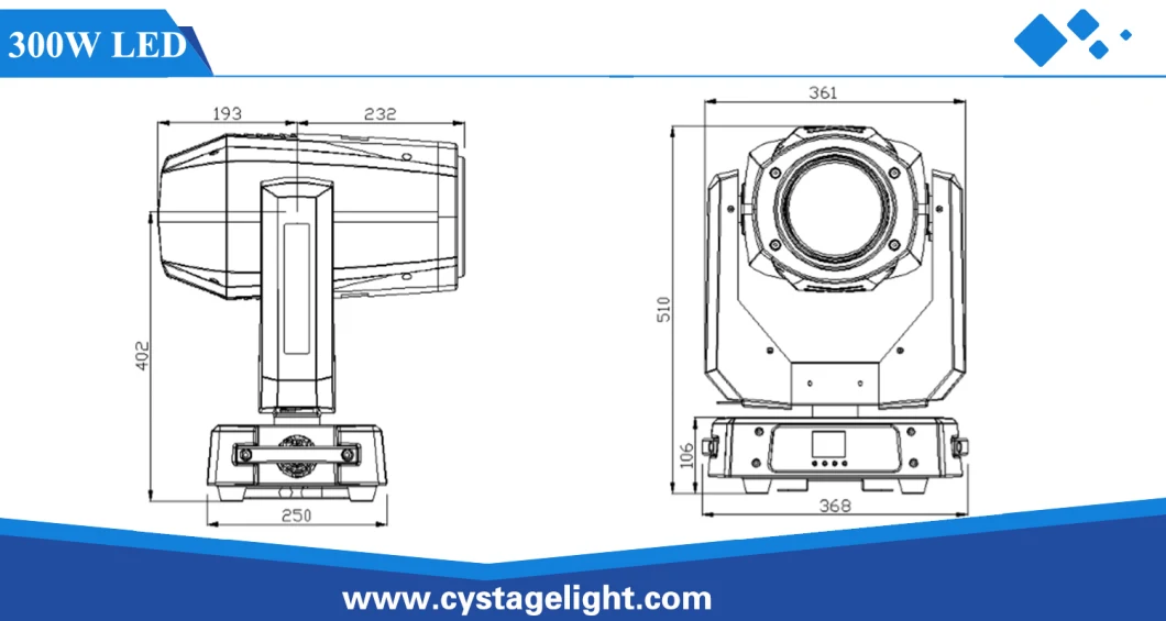 China Professional Stage Lighting 300W Spot LED Moving Head Lighting
