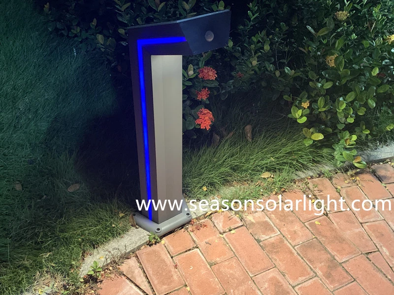 High Power LED Sensor Outdoor Lighting Landscape Solar LED Garden Lighting with Blue LED Strip Lighting