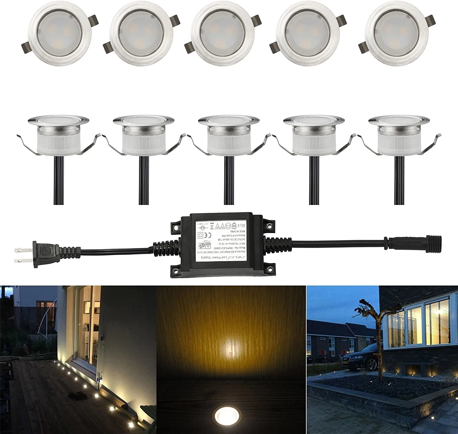 LED Deck Light Kit, 10 Pieces Owes Deck Lighting Kit LED Deck Rail Lighting Kit