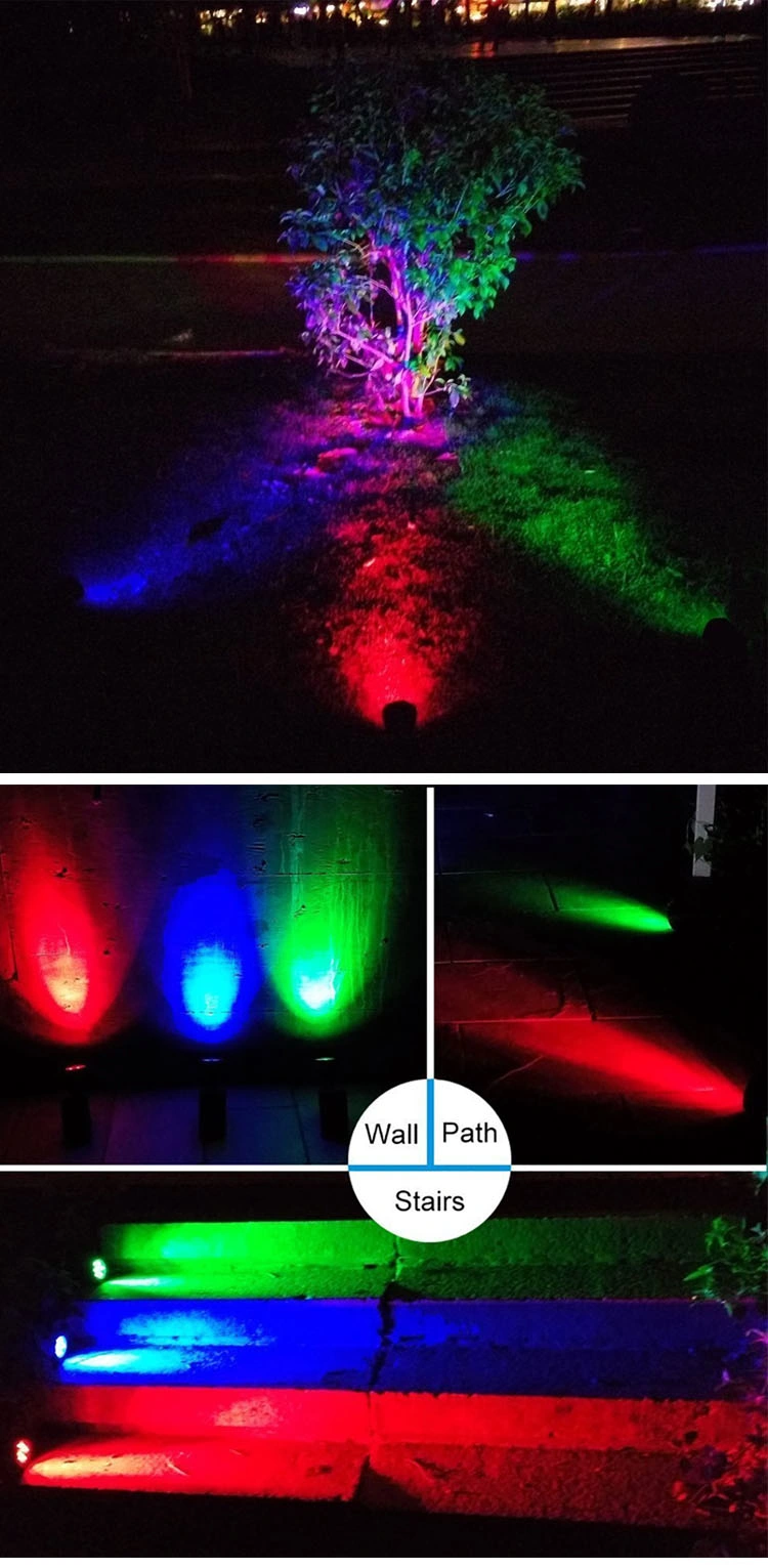 Solar Powered LED Lamp Adjustable Solar Spotlight in-Ground IP65 Waterproof Landscape Wall Light Outdoor Lighting