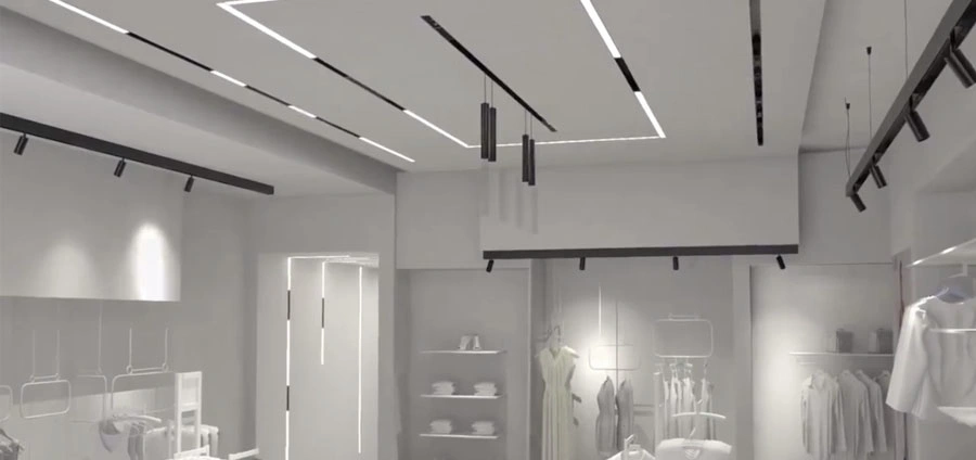 New Magnetic Attraction Combination Lighting LED Track Light Aluminum Track Lighting Rail Spotlights